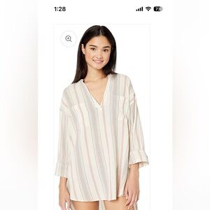 Rip Curl women’s beach shirt / cover up xs striped cotton